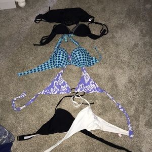 Five swimsuit tops
